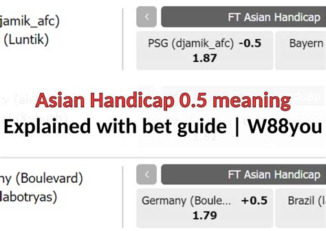 meaning of asian handicap 0.5|Asian handicap 0.5 explanation .